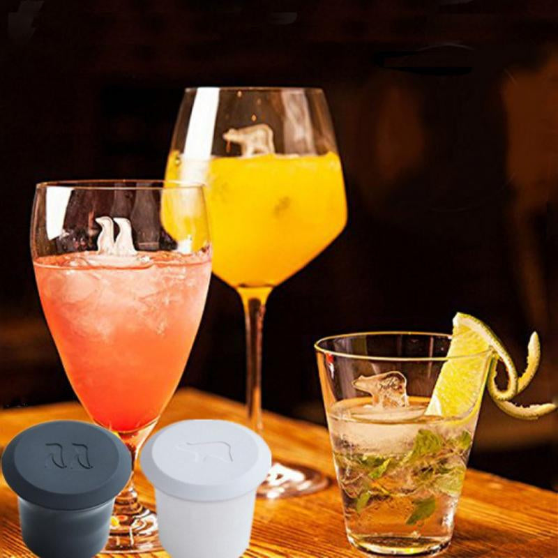 2pcs Polar Bear and Penguin Silicone Ice Cube Mold Maker - Image 2