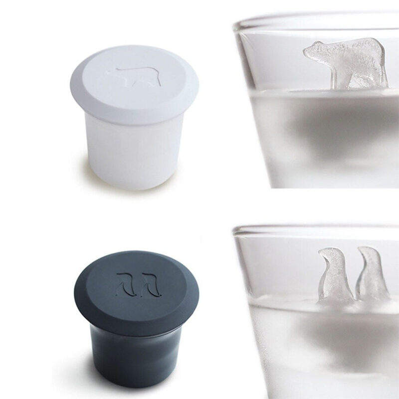 2pcs Polar Bear and Penguin Silicone Ice Cube Mold Maker - Image 3