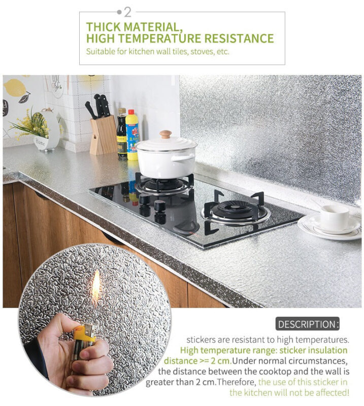 Waterproof Self-Adhesive Kitchen Oil-proof Wallpapers - Image 2