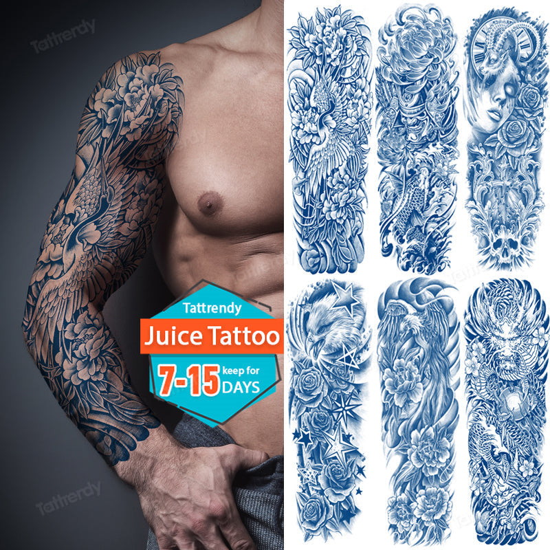 Ethnic Long Sleeve Semi-Permanent Temporary Tattoo - Image 3
