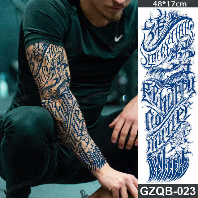 Ethnic Long Sleeve Semi-Permanent Temporary Tattoo - Image 29