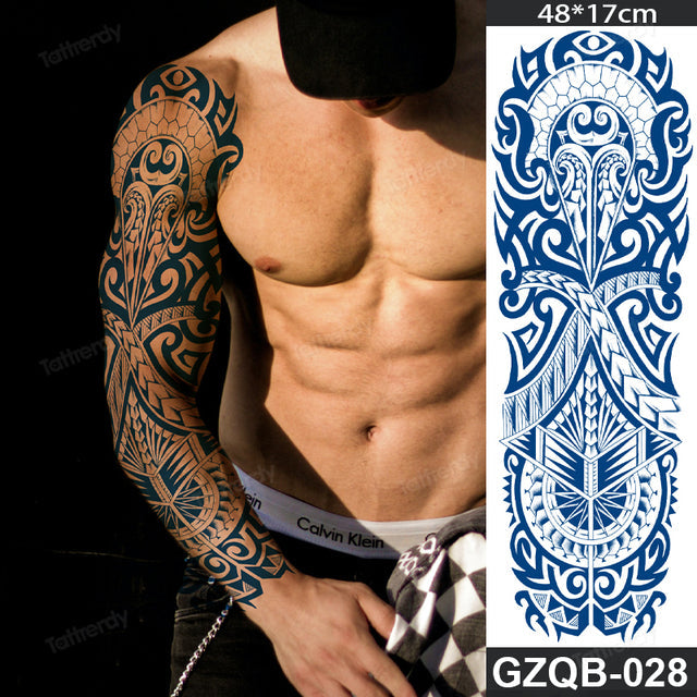 Ethnic Long Sleeve Semi-Permanent Temporary Tattoo - Image 33