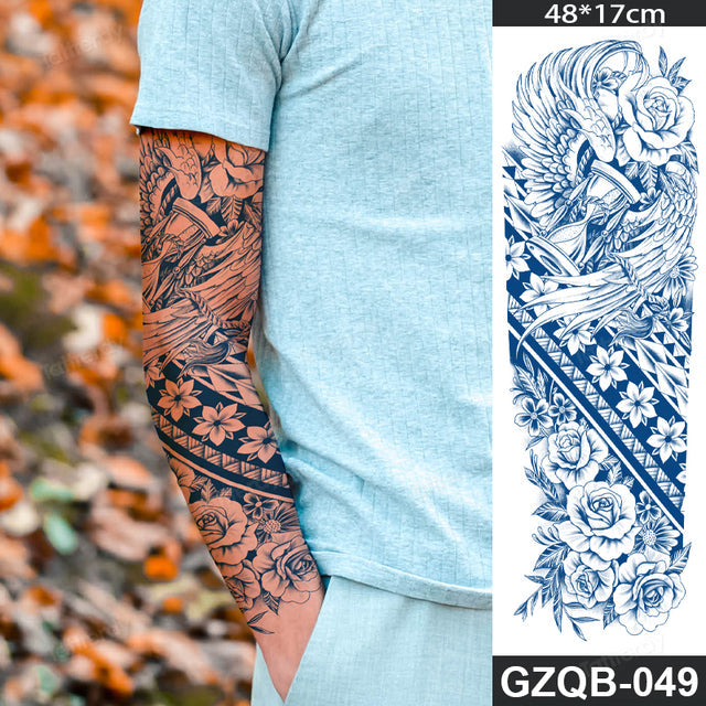 Ethnic Long Sleeve Semi-Permanent Temporary Tattoo - Image 17