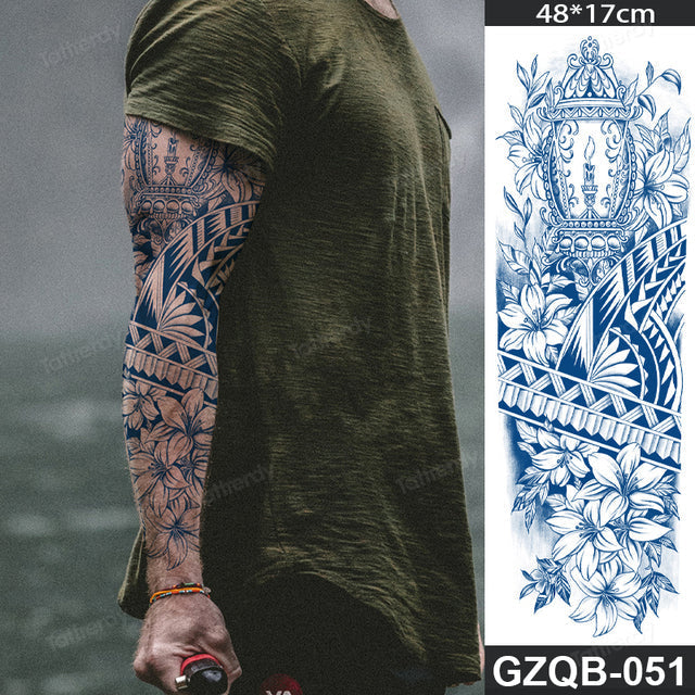 Ethnic Long Sleeve Semi-Permanent Temporary Tattoo - Image 7