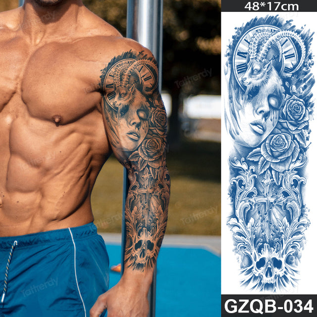 Ethnic Long Sleeve Semi-Permanent Temporary Tattoo - Image 5