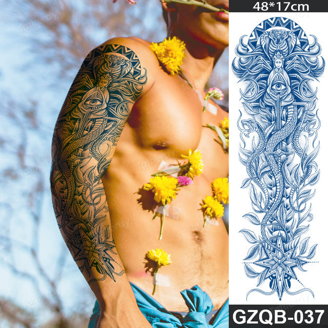 Ethnic Long Sleeve Semi-Permanent Temporary Tattoo - Image 20