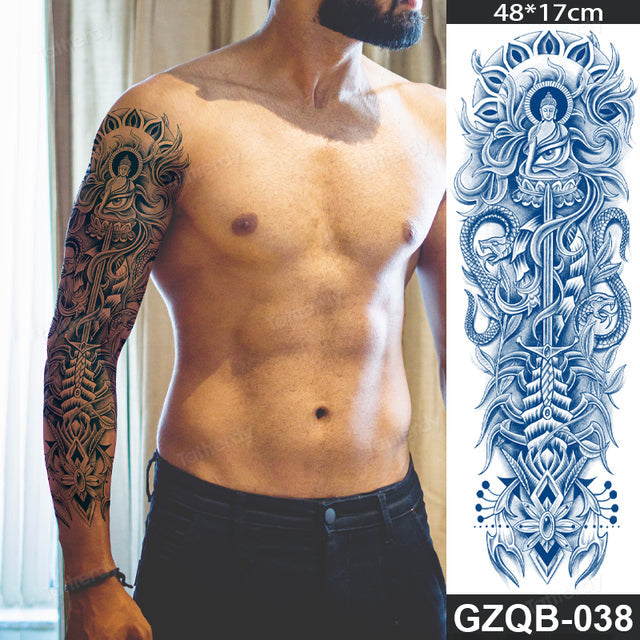 Ethnic Long Sleeve Semi-Permanent Temporary Tattoo - Image 13