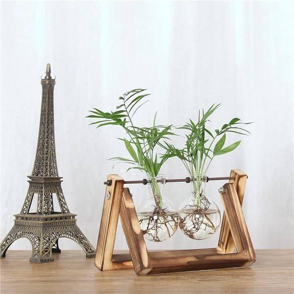 Creative Transparent Wooden Vase Decoration - Image 2