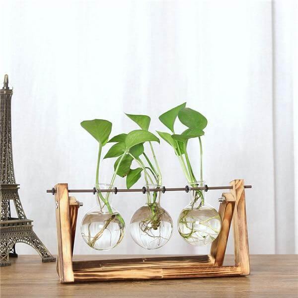 Creative Transparent Wooden Vase Decoration - Image 9