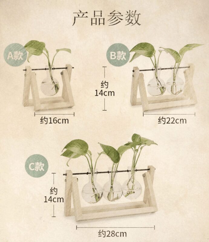 Creative Transparent Wooden Vase Decoration - Image 10